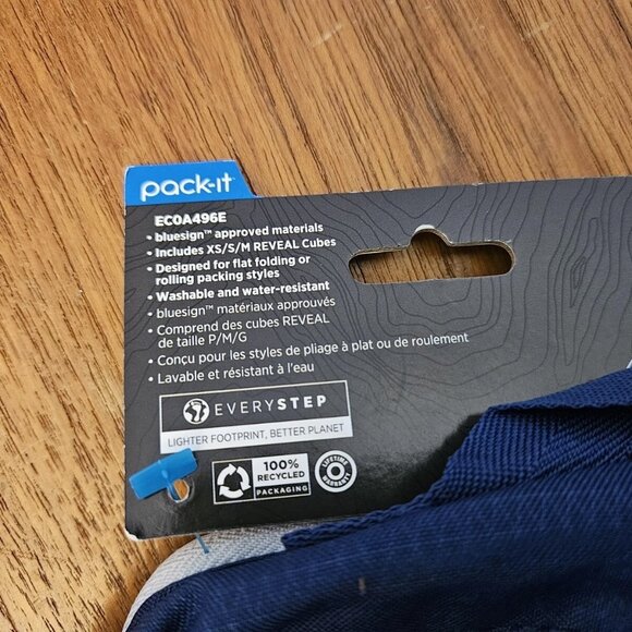 Eagle Creek Pack-It Reveal 3 Piece Packing Cube Set XS, S, M NEW Blue Grey Mesh - Picture 3 of 5